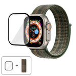 Basic Nylon Loop Watch Band with 3D Curved Film, For Apple Watch Series 40mm, For Apple Watch Ultra 2 / 1 49mm, For Apple Watch Series 45mm