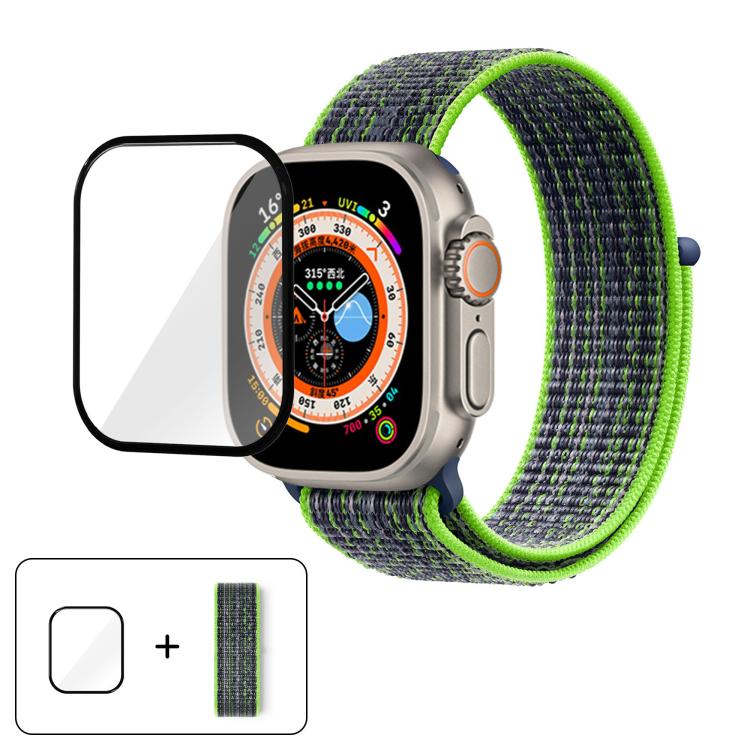 Basic Nylon Loop Watch Band with 3D Curved Film, For Apple Watch Series 40mm, For Apple Watch Ultra 2 / 1 49mm, For Apple Watch Series 45mm