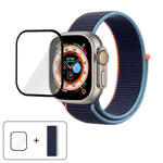 Basic Nylon Loop Watch Band with 3D Curved Film, For Apple Watch Series 40mm, For Apple Watch Ultra 2 / 1 49mm, For Apple Watch Series 45mm