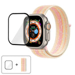 Basic Nylon Loop Watch Band with 3D Curved Film, For Apple Watch Series 40mm, For Apple Watch Ultra 2 / 1 49mm, For Apple Watch Series 45mm