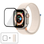 Basic Nylon Loop Watch Band with 3D Curved Film, For Apple Watch Series 40mm, For Apple Watch Ultra 2 / 1 49mm, For Apple Watch Series 45mm