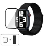 Basic Nylon Loop Watch Band with 3D Curved Film, For Apple Watch Series 40mm, For Apple Watch Ultra 2 / 1 49mm, For Apple Watch Series 45mm