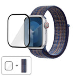 Basic Nylon Loop Watch Band with 3D Curved Film, For Apple Watch Series 41mm, For Apple Watch Series 38mm, For Apple Watch Series 42mm