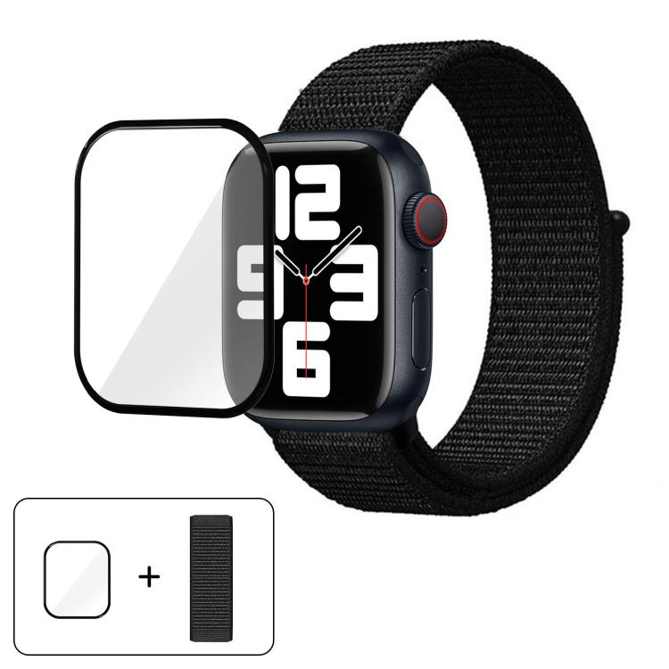 Basic Nylon Loop Watch Band with 3D Curved Film, For Apple Watch Series 41mm, For Apple Watch Series 38mm, For Apple Watch Series 42mm