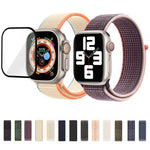 Basic Nylon Loop Watch Band with 3D Curved Film, For Apple Watch Series 40mm, For Apple Watch Ultra 2 / 1 49mm, For Apple Watch Series 45mm