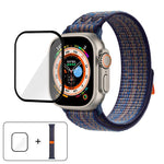 Nylon Loop Watch Band with 3D Curved Film, For Apple Watch Series 40mm, For Apple Watch Ultra 2 / 1 49mm, For Apple Watch Series 45mm