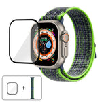 Nylon Loop Watch Band with 3D Curved Film, For Apple Watch Series 40mm, For Apple Watch Ultra 2 / 1 49mm, For Apple Watch Series 45mm