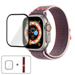 Nylon Loop Watch Band with 3D Curved Film, For Apple Watch Series 40mm, For Apple Watch Ultra 2 / 1 49mm, For Apple Watch Series 45mm