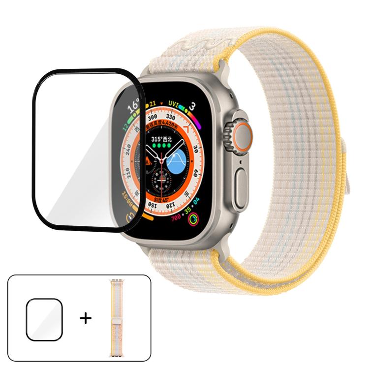 Nylon Loop Watch Band with 3D Curved Film, For Apple Watch Series 40mm, For Apple Watch Ultra 2 / 1 49mm, For Apple Watch Series 45mm