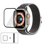 Nylon Loop Watch Band with 3D Curved Film, For Apple Watch Series 40mm, For Apple Watch Ultra 2 / 1 49mm, For Apple Watch Series 45mm