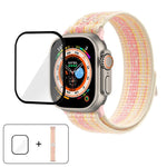 Nylon Loop Watch Band with 3D Curved Film, For Apple Watch Series 40mm, For Apple Watch Ultra 2 / 1 49mm, For Apple Watch Series 45mm