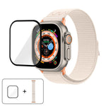 Nylon Loop Watch Band with 3D Curved Film, For Apple Watch Series 40mm, For Apple Watch Ultra 2 / 1 49mm, For Apple Watch Series 45mm