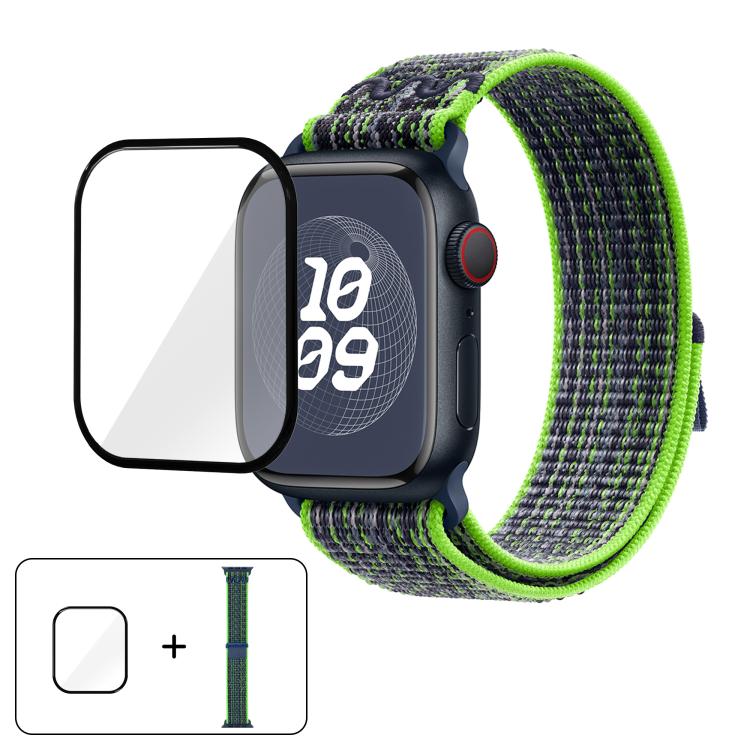 Nylon Loop Watch Band with 3D Curved Film, For Apple Watch Series 41mm, For Apple Watch Series 38mm, For Apple Watch Series 42mm