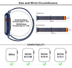 Nylon Loop Watch Band with 3D Curved Film, For Apple Watch Series 41mm, For Apple Watch Series 38mm, For Apple Watch Series 42mm