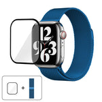 Milanese Stainless Steel Watch Band with 3D Curved Film, For Apple Watch Series 40mm, For Apple Watch Ultra 2 / 1 49mm, For Apple Watch Series 45mm