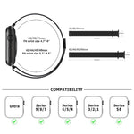 Milanese Stainless Steel Watch Band with 3D Curved Film, For Apple Watch Series 40mm, For Apple Watch Ultra 2 / 1 49mm, For Apple Watch Series 45mm