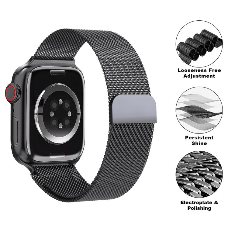 Milanese Stainless Steel Watch Band with 3D Curved Film, For Apple Watch Series 41mm, For Apple Watch Series 38mm, For Apple Watch Series 42mm