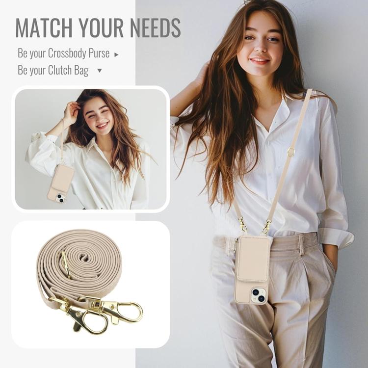 Crossbody Zipper RFID Card Bag Phone Case, For iPhone 15, For iPhone 14 / 13, For iPhone 14 Pro, For iPhone 14 Pro Max, For iPhone 13 Pro Max, For iPhone 13 Pro