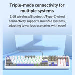 AULA F108 108 Keys Wired/2.4G/Bluetooth Three Model Customizable RGB Gaming Mechanical Keyboard