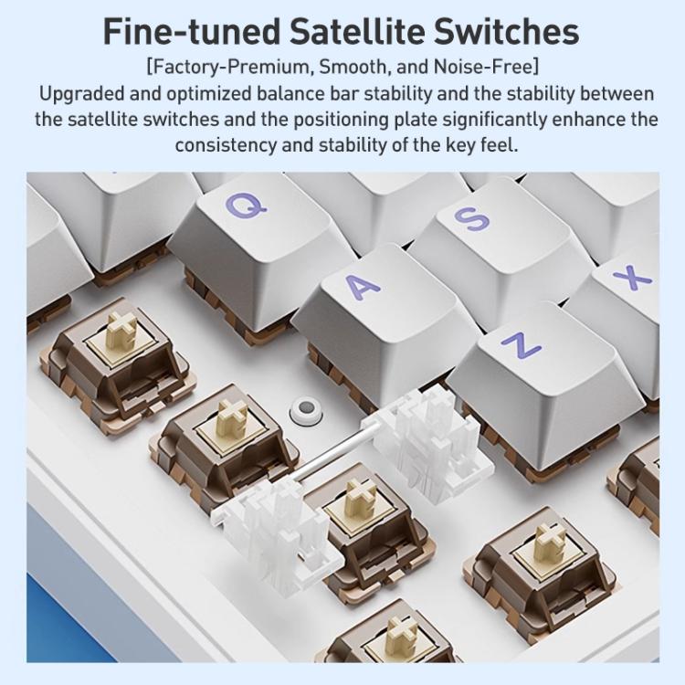 AULA F108 Pro 108 Keys Wired/2.4G/Bluetooth Three Model Customizable RGB Gaming Mechanical Keyboard