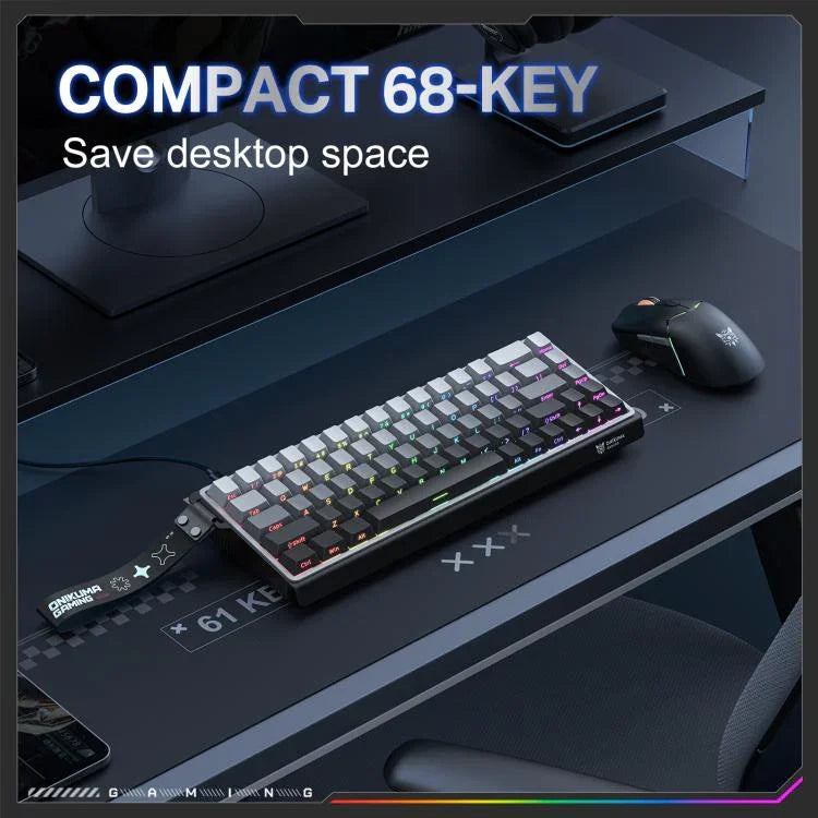 ONIKUMA G69 68 Keys RGB Lighting Wired Magnetic Axis Keyboard