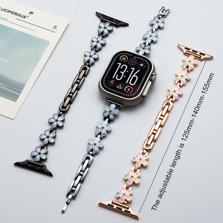 xDfind Sun Petal Metal Watch Band, For Apple Watch 42 / 44 / 45 / 46 / 49mm, For Apple Watch 38 / 40 / 41 / S10 42mm