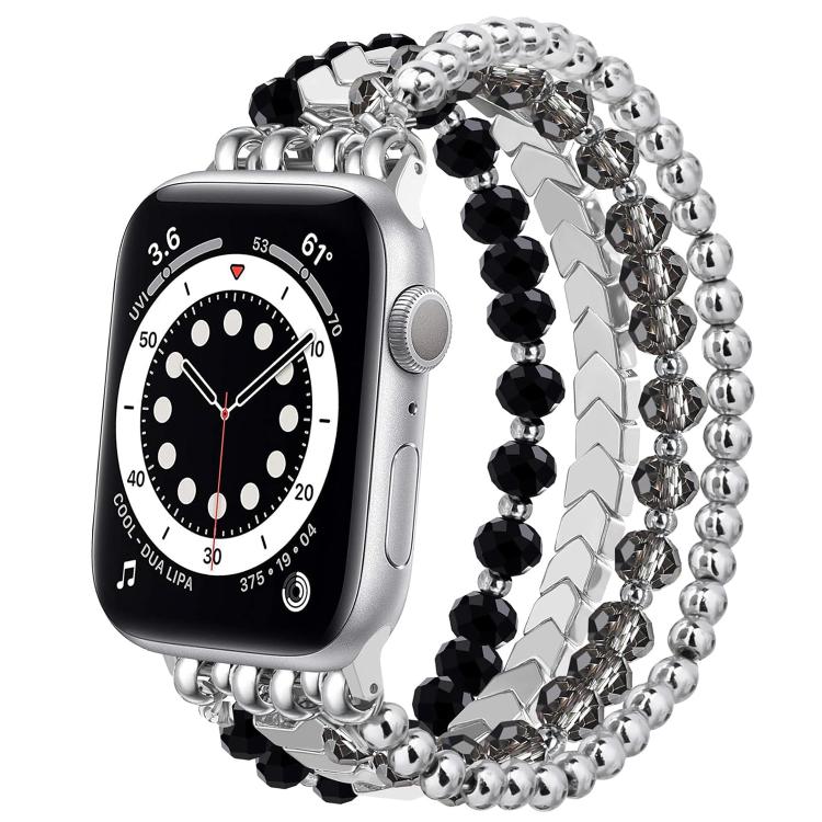 xDfind Arrow Crystal Beaded Metal Watch Band, For Apple Watch 42 / 44 / 45 / 46 / 49mm, For Apple Watch 38 / 40 / 41 / S10 42mm
