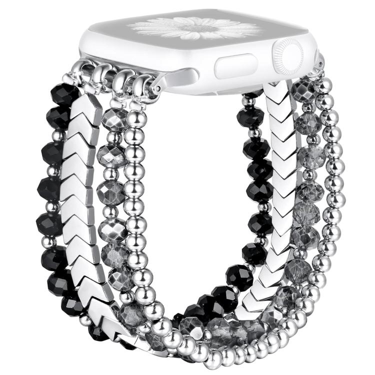 xDfind Arrow Crystal Beaded Metal Watch Band, For Apple Watch 42 / 44 / 45 / 46 / 49mm, For Apple Watch 38 / 40 / 41 / S10 42mm