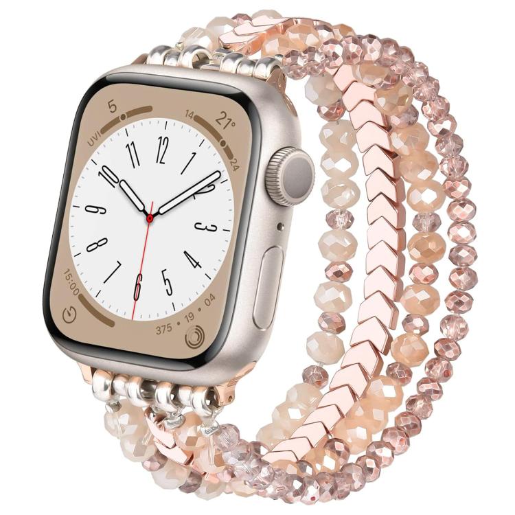 xDfind Arrow Crystal Beaded Metal Watch Band, For Apple Watch 42 / 44 / 45 / 46 / 49mm, For Apple Watch 38 / 40 / 41 / S10 42mm