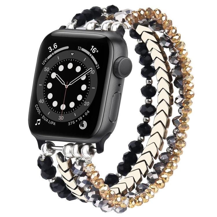 xDfind Arrow Crystal Beaded Metal Watch Band, For Apple Watch 42 / 44 / 45 / 46 / 49mm, For Apple Watch 38 / 40 / 41 / S10 42mm