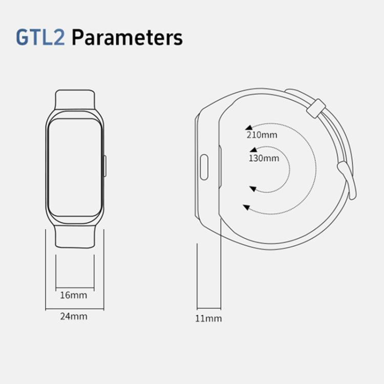 GTL2 1.47 inch TFT Screen Fitness Tracker Smart Wristband Support Heart Rate Monitoring