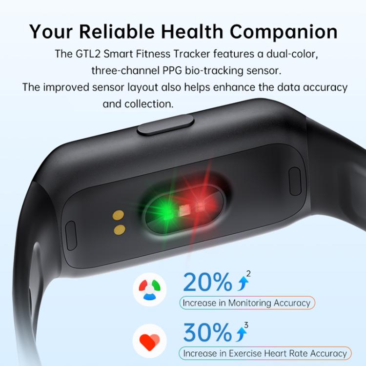 GTL2 1.47 inch TFT Screen Fitness Tracker Smart Wristband Support Heart Rate Monitoring
