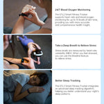 GTL2 1.47 inch TFT Screen Fitness Tracker Smart Wristband Support Heart Rate Monitoring