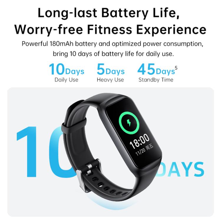 GTL2 1.47 inch TFT Screen Fitness Tracker Smart Wristband Support Heart Rate Monitoring