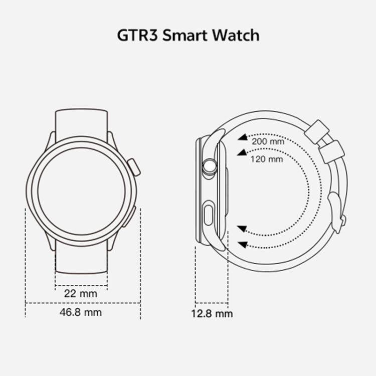 GTR3 1.43 inch AMOLED Screen Fitness Tracker Smart Watch Support Heart Rate Monitoring