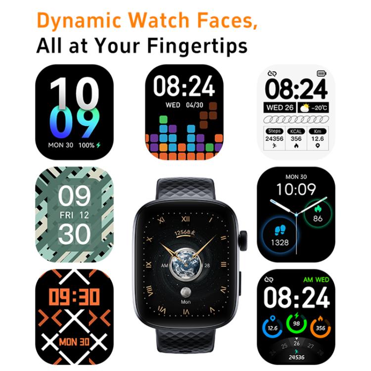 GTS8 1.95 inch AMOLED Screen Fitness Tracker Smart Watch Support Heart Rate Monitoring