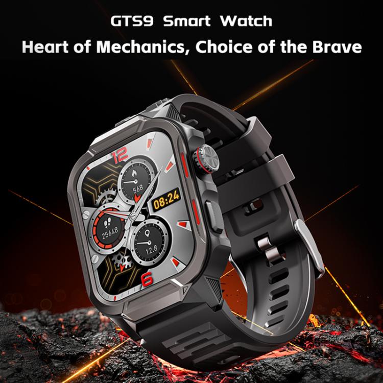 GTS9 1.96 inch TFT Screen Outdoor Rugged Smart Watch 3ATM Waterproof