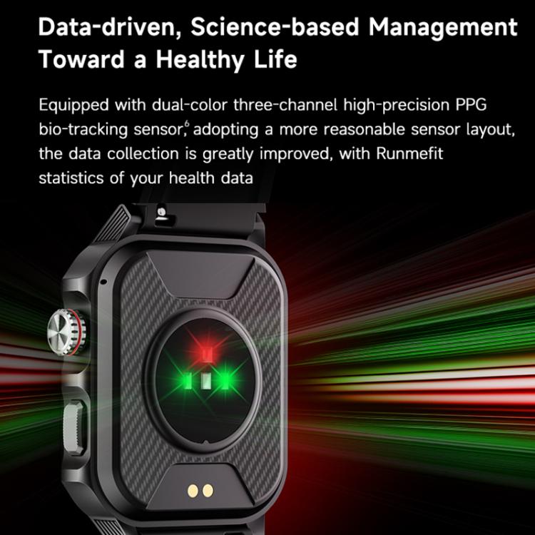 GTS9 1.96 inch TFT Screen Outdoor Rugged Smart Watch 3ATM Waterproof