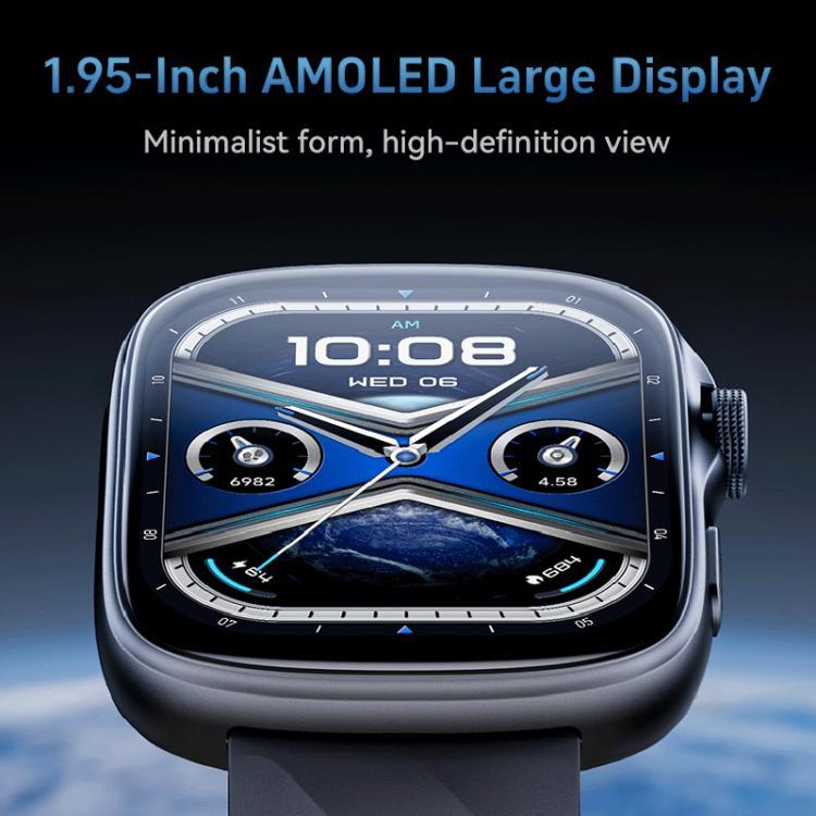 GTS10 1.95 inch AMOLED Screen Fitness Tracker Smart Watch Support Heart Rate Monitoring