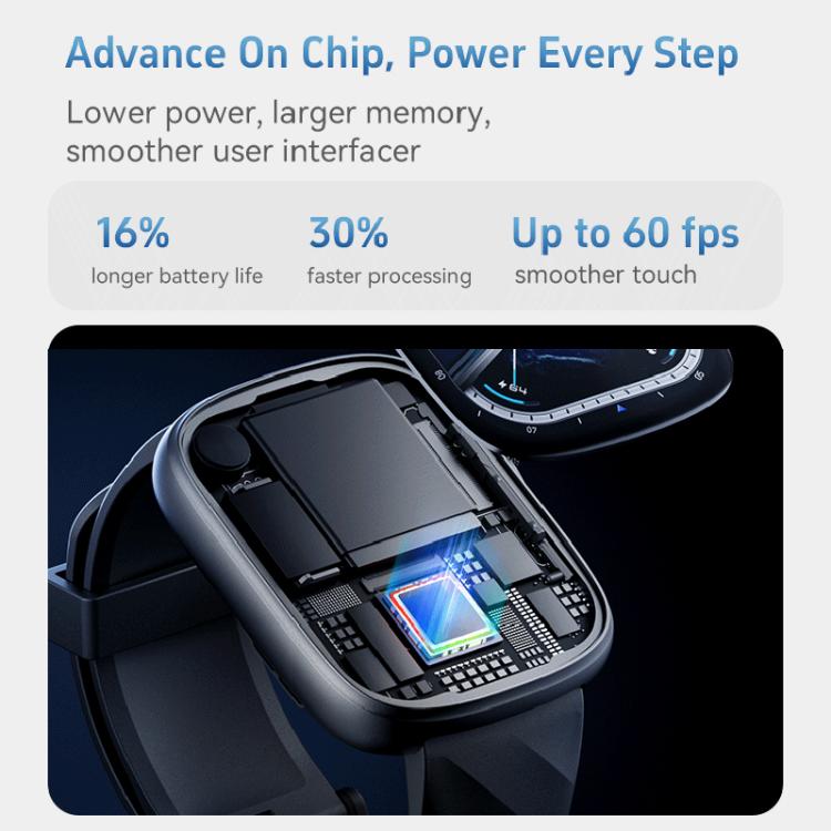 GTS10 1.95 inch AMOLED Screen Fitness Tracker Smart Watch Support Heart Rate Monitoring