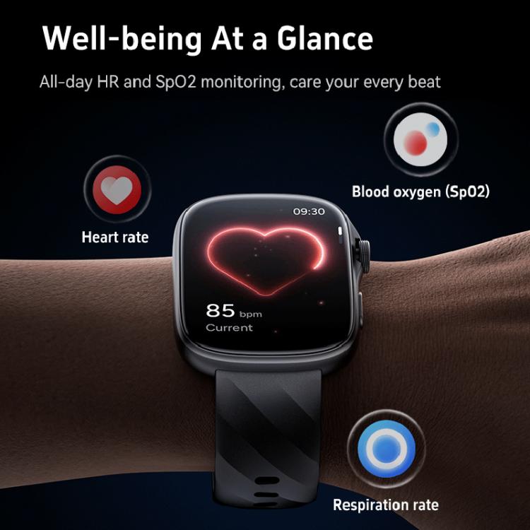 GTS10 1.95 inch AMOLED Screen Fitness Tracker Smart Watch Support Heart Rate Monitoring