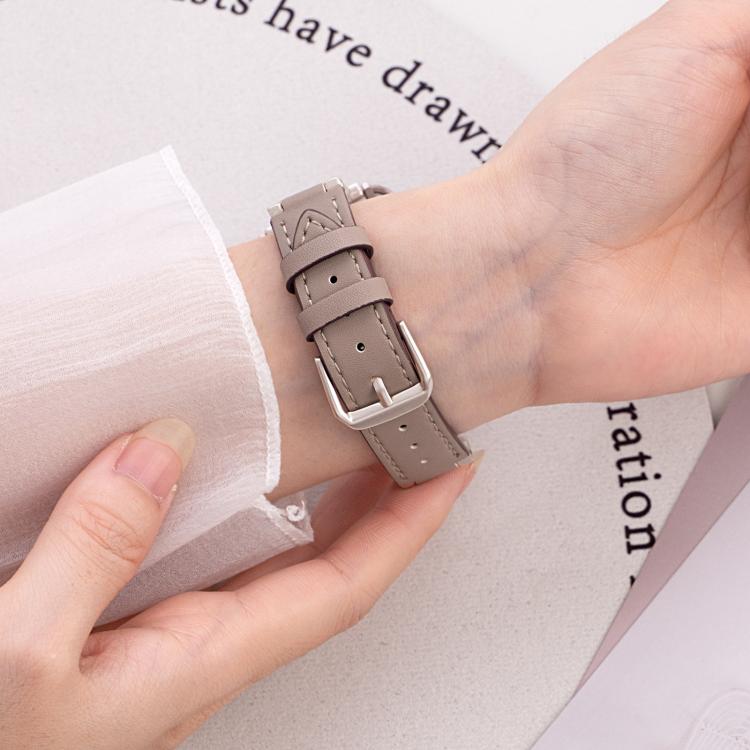 xDfind Denim Chain Metal Hybrid Leather Watch Band, For Apple Watch 42 / 44 / 45 / 46 / 49mm, For Apple Watch 38 / 40 / 41 / S10 42mm