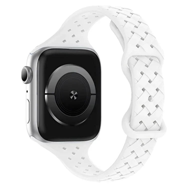 xDfind Butterfly Buckle Braid Silicone Watch Band, For Apple Watch 42 / 44 / 45 / 46 / 49mm, For Apple Watch 38 / 40 / 41 / S10 42mm