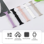 xDfind Butterfly Buckle Braid Silicone Watch Band, For Apple Watch 42 / 44 / 45 / 46 / 49mm, For Apple Watch 38 / 40 / 41 / S10 42mm