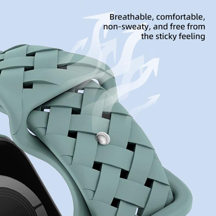 xDfind Butterfly Buckle Braid Silicone Watch Band, For Apple Watch 42 / 44 / 45 / 46 / 49mm, For Apple Watch 38 / 40 / 41 / S10 42mm