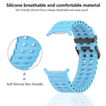 Marine Double Buckle Silicone Watch Band with 3D Curved Film, For Samsung Galaxy Watch Ultra 2025, For Samsung Galaxy Watch Ultra 47mm