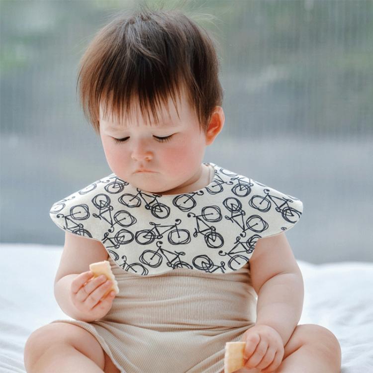 Benzdeer Petal Shape Bib Infants Saliva Towel, Bike