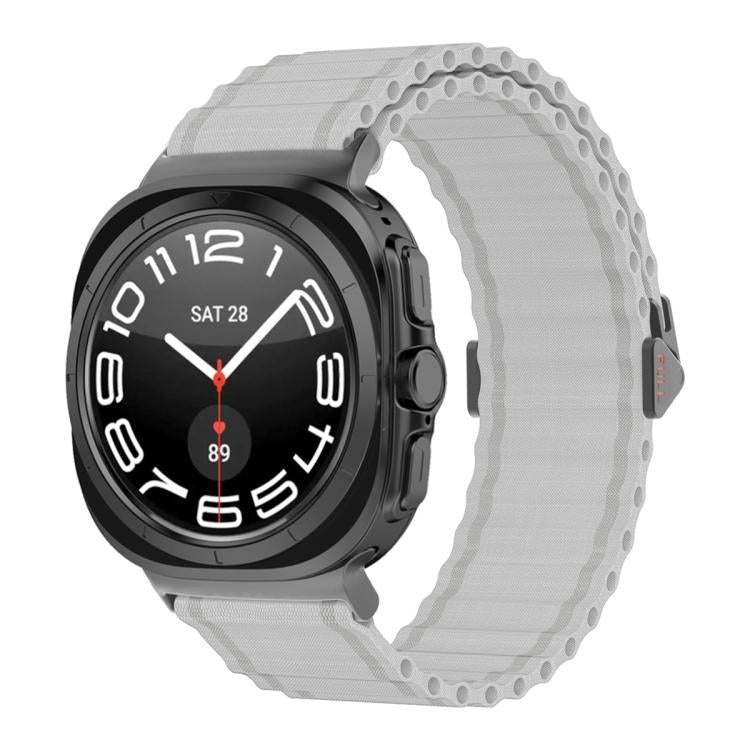 Marine Loop Nylon Watch Band with 3D Curved Film, For Samsung Galaxy Watch Ultra 2025, For Samsung Galaxy Watch Ultra 47mm