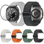 Marine Loop Nylon Watch Band with 3D Curved Film, For Samsung Galaxy Watch Ultra 2025, For Samsung Galaxy Watch Ultra 47mm