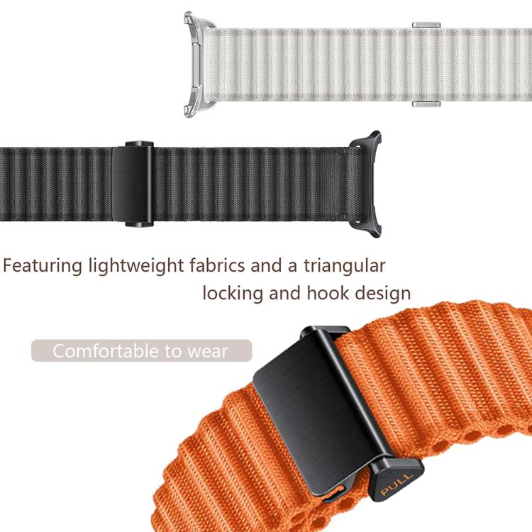 Marine Loop Nylon Watch Band with 3D Curved Film, For Samsung Galaxy Watch Ultra 2025, For Samsung Galaxy Watch Ultra 47mm